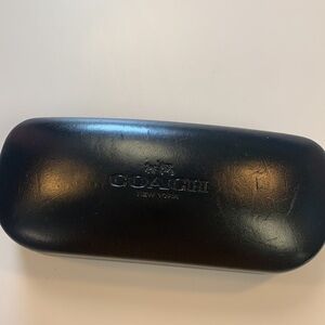 Coach black faux leather eye/ sunglasses case Unisex-1